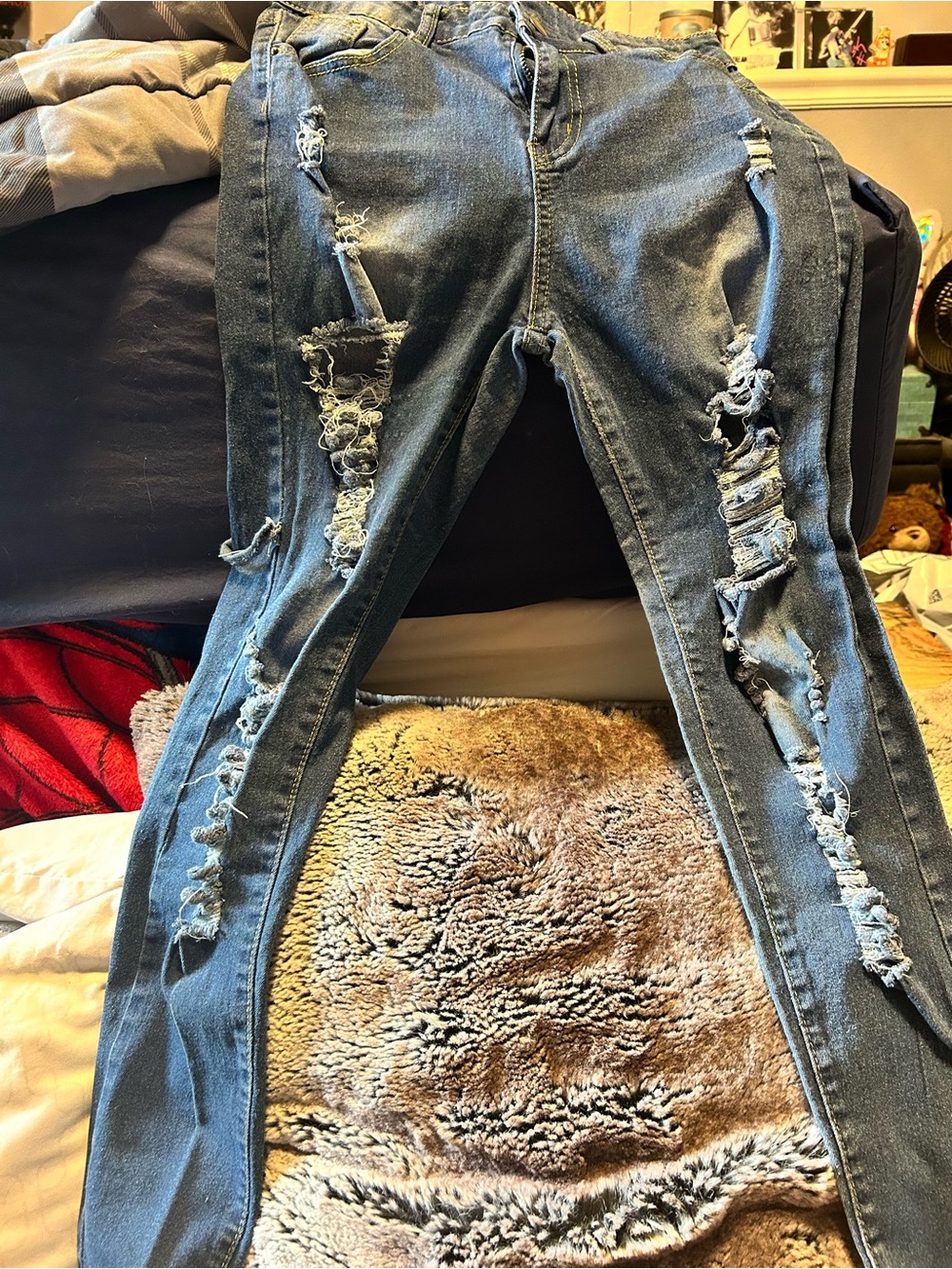 Source Unknown Distressed Blue Skinny Jeans